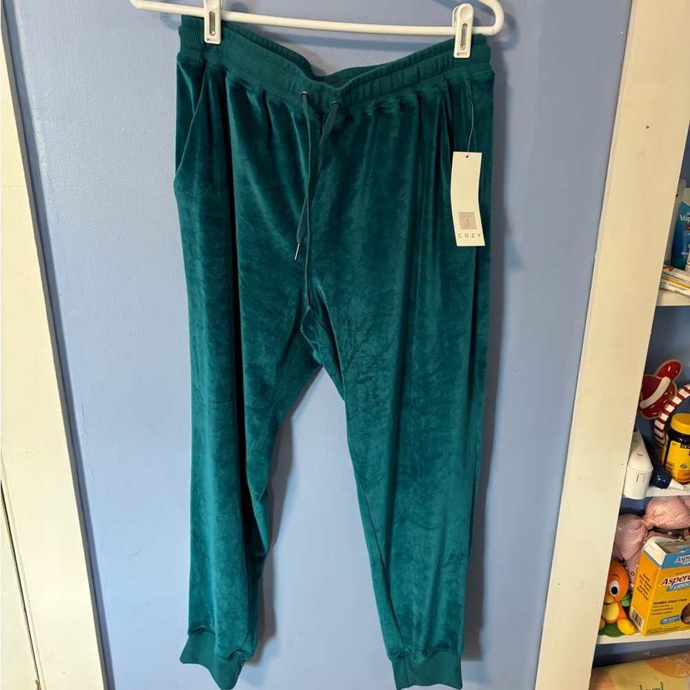 Cozy Casual Teal Joggers